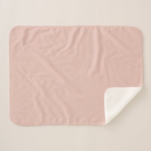 Peach roze monogram Initiaal zachte Warm Cozy Sherpa Deken (Voorkant (horizontaal))