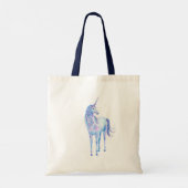 Peach roze Paarse unicorn Tote Bag (Achterkant)