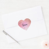 Peach roze rode harten ombre hart sticker (Envelop)