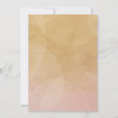 Peach Roze Romantische Zonsondergang Huwelijk Kaart (Achterkant)