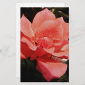 Peach Roze roze bloem Briefpapier (Voorkant / Achterkant)