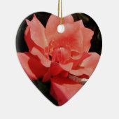  Peach Roze roze bloem Keramisch Ornament (Rechts)