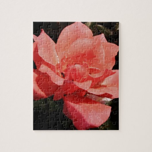 Peach Roze roze bloem Legpuzzel (Verticaal)