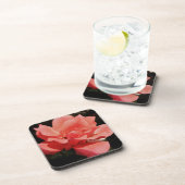 Peach Roze roze bloem Onderzetter (Rechterzijde)