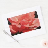  Peach Roze roze bloem Rechthoekige Sticker (Envelop)