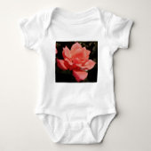  Peach Roze roze bloem Romper (Voorkant)