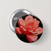 Peach Roze roze bloem Ronde Button 5,7 Cm (Voorkant /achterkant)