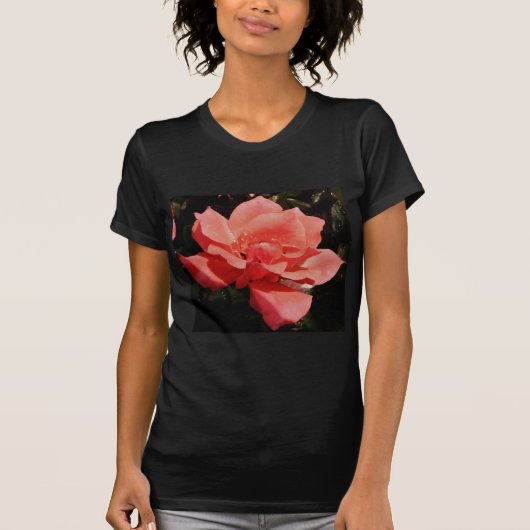  Peach Roze roze bloem T-shirt (Voorkant)