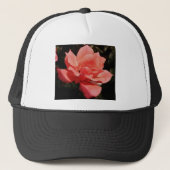 Peach Roze roze bloem Trucker Pet (Voorkant)