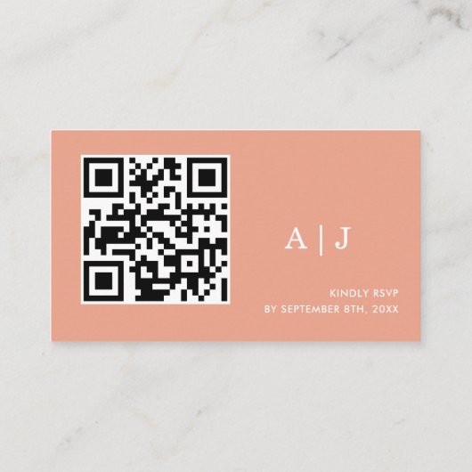 Peach Roze Sinaasappel Boho Disco bruiloft details Informatiekaartje (Achterkant)