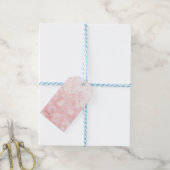 Peach roze sparkle glam Birthday party Favor Cadeaulabel (Met Touw)