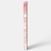 Peach roze spirals Filigree Flowers Sjabloon Samsung Galaxy Hoesje (Linkerkant)