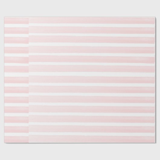  Peach roze strips Cadeaupapier (Vlak)