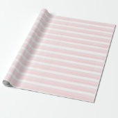  Peach roze strips Cadeaupapier (Uitgerold)