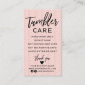 Peach roze trommelaar Visitekaartje (Voorkant)