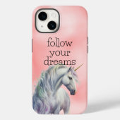 Peach roze Unicorn Dream Case-Mate iPhone Case (Achterkant)