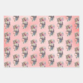 Peach roze Unicorn Dream Inpakpapier Vel (Voorkant)