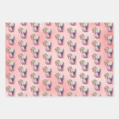 Peach roze Unicorn Dream Inpakpapier Vel (Voorkant 2)