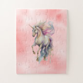 Peach roze Unicorn Dream Legpuzzel (Verticaal)