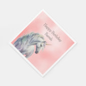 Peach roze Unicorn Dream Servet (Hoek)