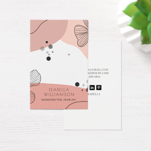 Peach roze ventilatorschets Veroorbare Kaart (Bureau)