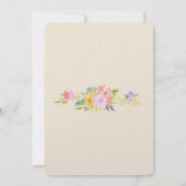  Peach roze Waterverf Floral verjaardag Kaart (Achterkant)