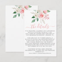 Peach roze Waterverf Floral Weddenschap