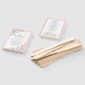 Peach roze Waterverf Floral Wedding Programme Handwaaier (Niet-gemonteerd)