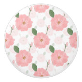 Peach roze Waterverf Paint Rozen Girly Design Keramische Knop (Voorkant)