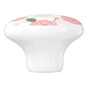 Peach roze Waterverf Paint Rozen Girly Design Keramische Knop (Zijkant)