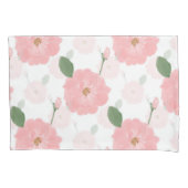 Peach roze Waterverf Paint Rozen Girly Design Kussensloop (Voorkant)