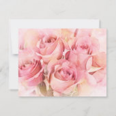 Peach roze Waterverf Rozen Kaart (Achterkant)