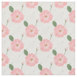 Peach roze Waterverf verf Rozen Girly Design Stof