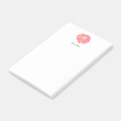 Peach roze Waterverf Zinnia Post-it® Notes (Schuin)