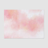 Peach roze witte Waterverf Abstract Tissuepapier (Voorkant)