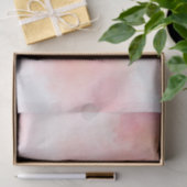 Peach roze witte Waterverf Abstract Tissuepapier (Geschenk)