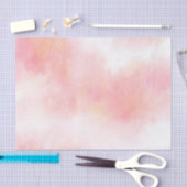Peach roze witte Waterverf Abstract Tissuepapier (Craft)