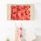Peach Rozen Achtergrond vloggen YouTube Selfies Spandoek (Insitu)