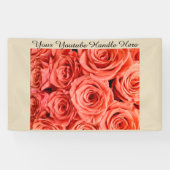 Peach Rozen Achtergrond vloggen YouTube Selfies Spandoek (Horizontaal)