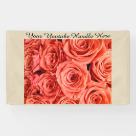 Peach Rozen Achtergrond vloggen YouTube Selfies Spandoek