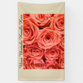 Peach Rozen Achtergrond vloggen YouTube Selfies Spandoek (Verticaal)