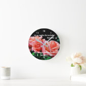 Peach Rozen Attitude Inspirerend Quote Ronde Klok (Huis)
