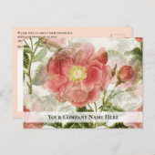 Peach Rozen Business Survey Feedback Briefkaart (Voorkant / Achterkant)