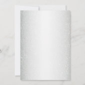 Peach Rozen Floral Silver Glitter Engagement Party Kaart (Achterkant)