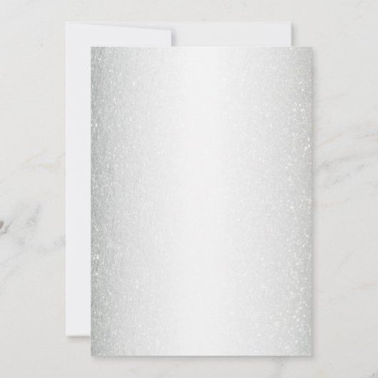 Peach Rozen Floral Silver Glitter Engagement Party Kaart (Achterkant)