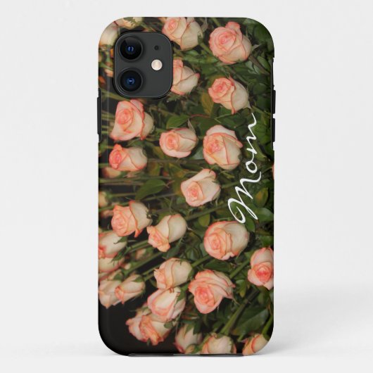 PEACH ROZEN IPHONE TOUGH CASEMATE HOESJE SJABLOON (Achterkant)