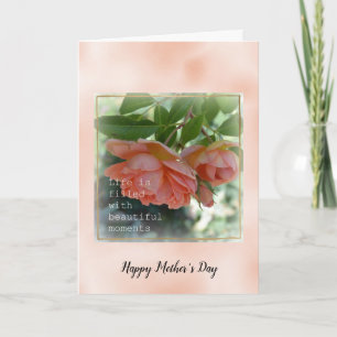 Peach Rozen Mooie momenten Moederdag Kaart