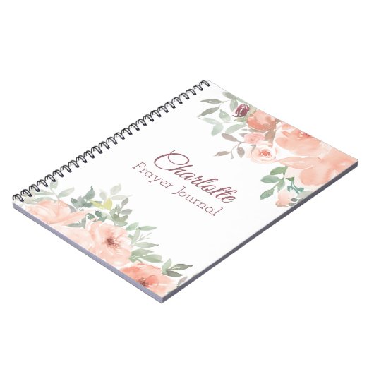 Peach Rozen Prayer Journal Notitieboek (Linkerzijde)