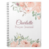 Peach Rozen Prayer Journal Notitieboek (Voorkant)