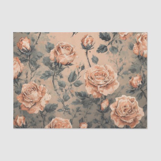 Peach Rozen tissue papier (Voorkant)